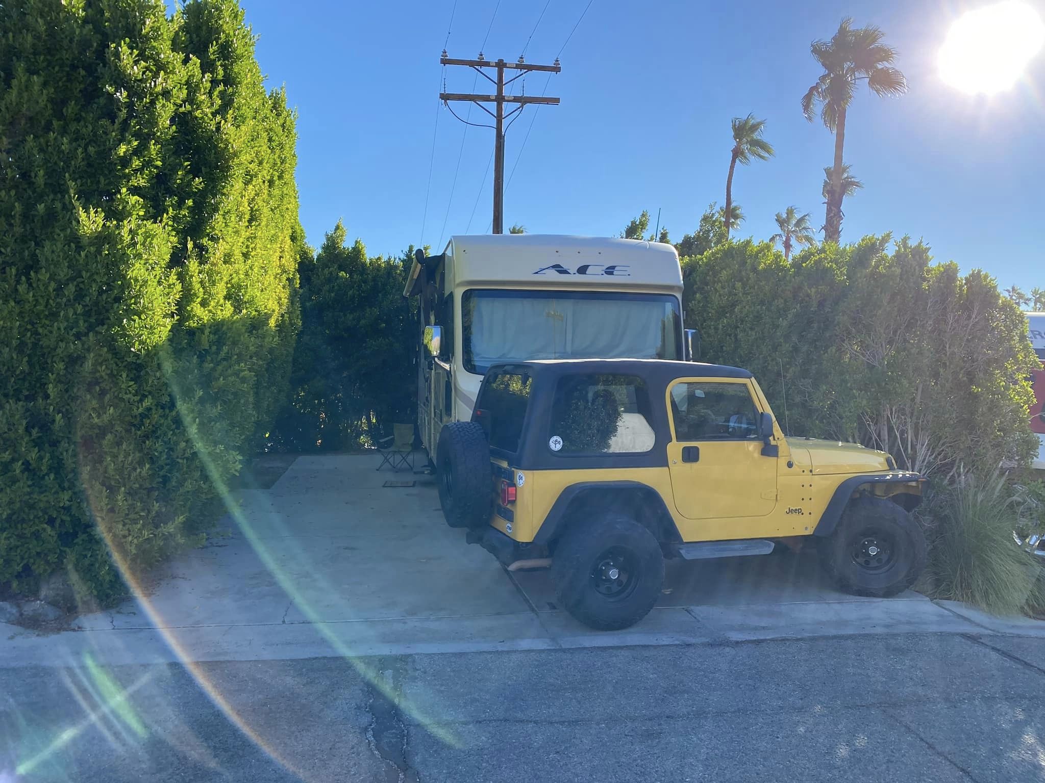 Happy Traveler RV Park Palm Springs, California The Desert Way with